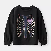 Carter's Halloween Little & Big Kid Girls Round Neck Long Sleeve Regular Fit Graphic T-Shirt