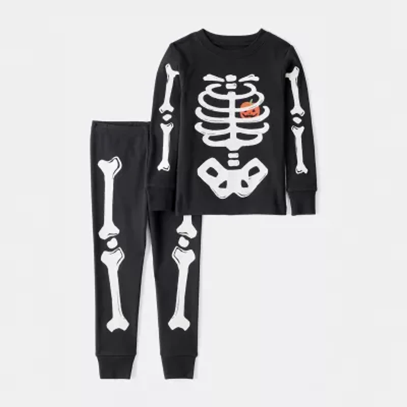 Carter's Halloween Toddler Boys Rib Round Neck Long Sleeve 2-pc. Pajama Sets