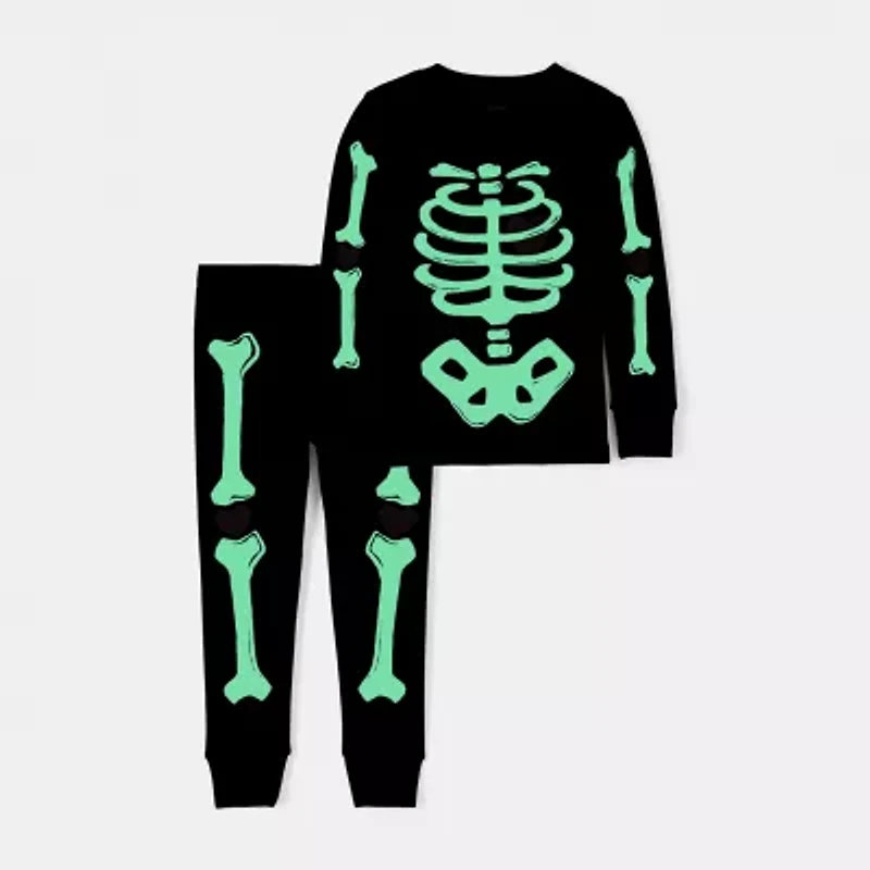 Carter's Halloween Toddler Girls Rib Round Neck Long Sleeve 2-pc. Pajama Sets