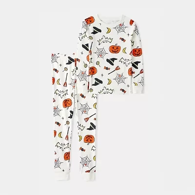 Carter's Halloween Little & Big Kid Unisex Rib Round Neck Long Sleeve 2-pc. Pajama Sets