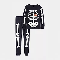 Carter's Halloween Little & Big Kid Boys Rib Round Neck Long Sleeve 2-pc. Pajama Sets