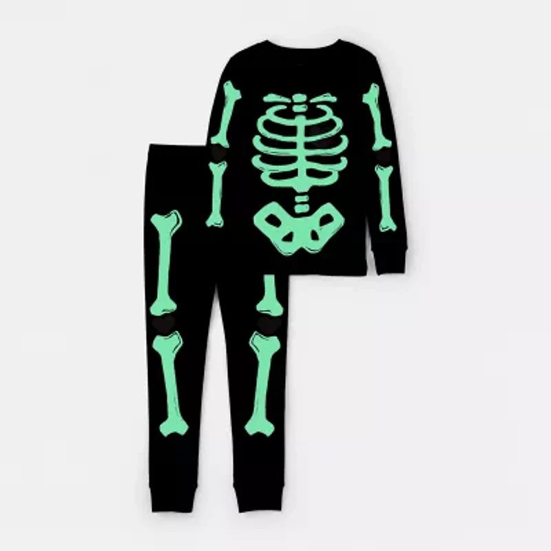Carter's Halloween Little & Big Kid Girls Rib Round Neck Long Sleeve 2-pc. Pajama Sets