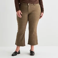 St. John's Bay Womens Slim High Rise Plus Cropped Pant
