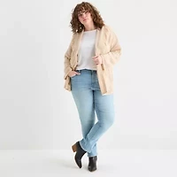 Frye and Co. Plus Womens Open Front Cardigan