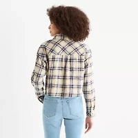a.n.a Womens Easy-on + Easy-off Long Sleeve Regular Fit Button-Down Shirt