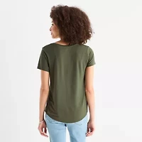 a.n.a Womens Scoop Neck Short Sleeve T-Shirt