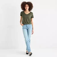 a.n.a Womens Scoop Neck Short Sleeve T-Shirt