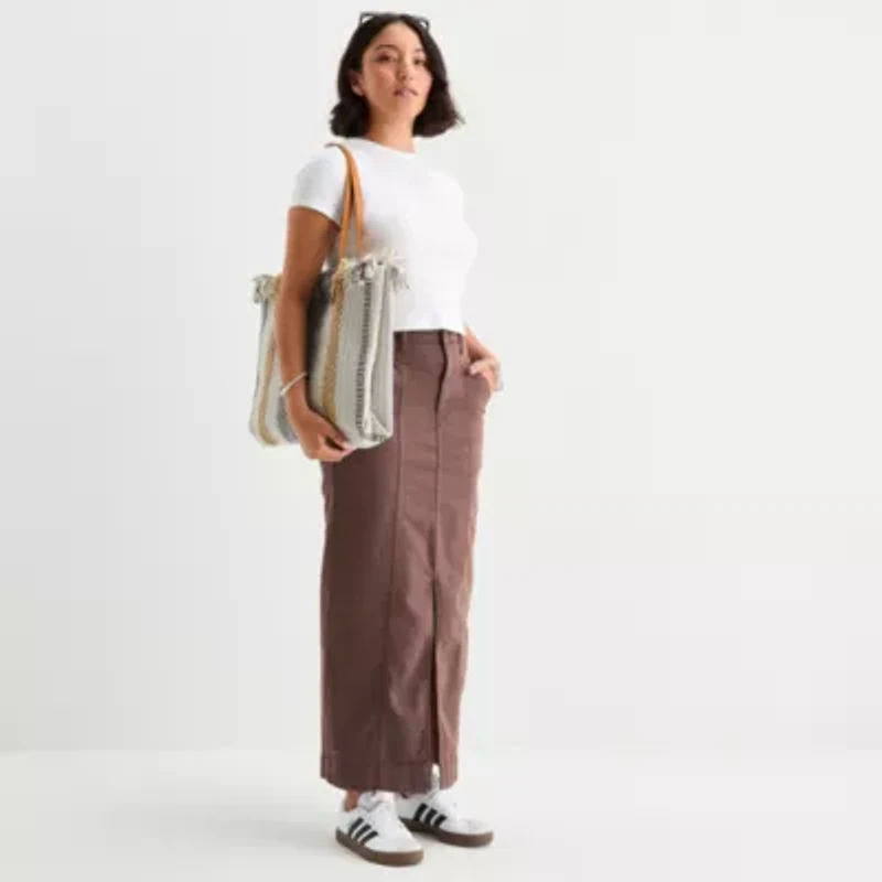 a.n.a Womens High Rise Maxi Skirt