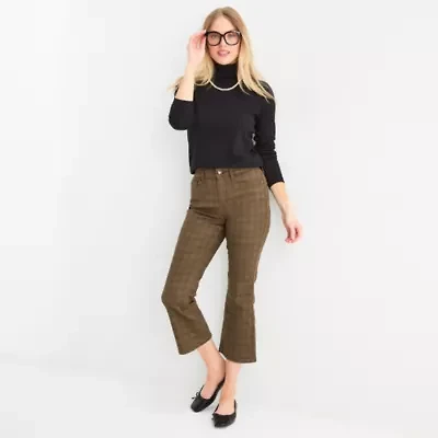 St. John's Bay Womens Slim High Rise Cropped Pant