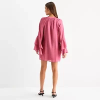 a.n.a Womens Long Sleeve Peasant Dress