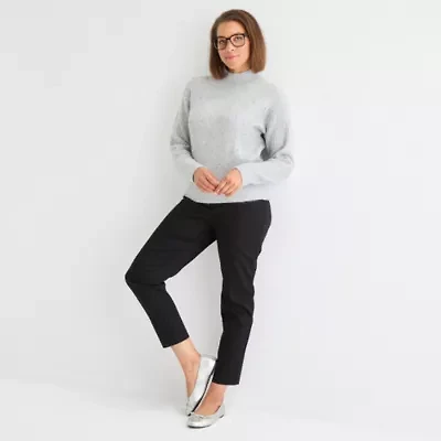Liz Claiborne Womens Crew Neck Long Sleeve Pullover Sweater