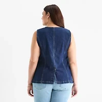 a.n.a Plus Denim Womens Vest
