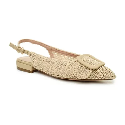 Nicole Miller Malky Sling Back Womens Pointed Closed Toe Slip-On Shoe