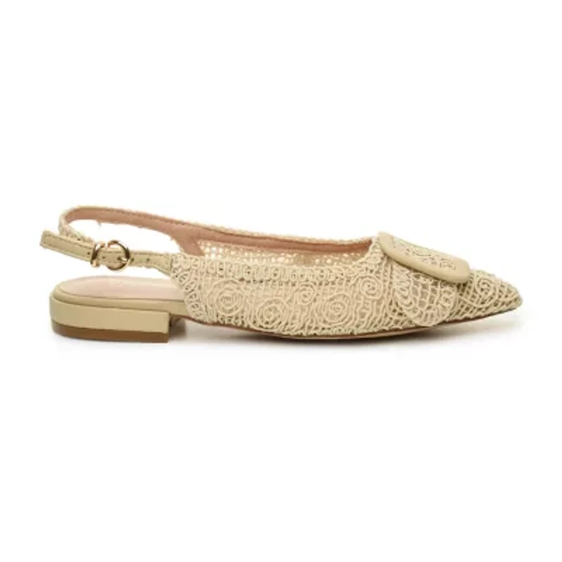 Nicole Miller Malky Sling Back Womens Pointed Closed Toe Slip-On Shoe