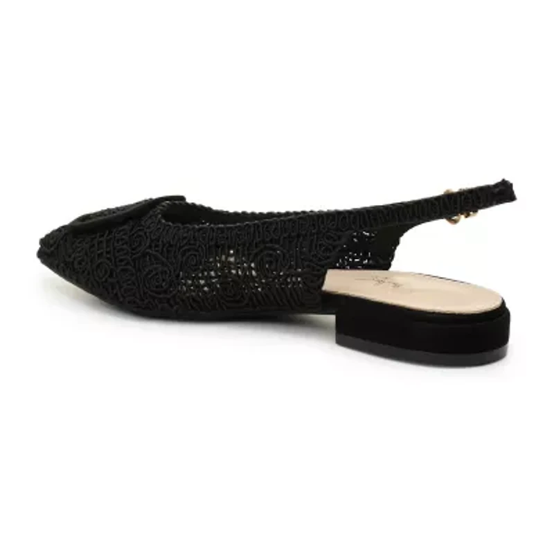 Nicole Miller Malky Sling Back Womens Pointed Closed Toe Slip-On Shoe
