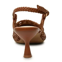 Nicole Miller Knotty Womens Pointed Closed Toe Kitten Heel Pumps