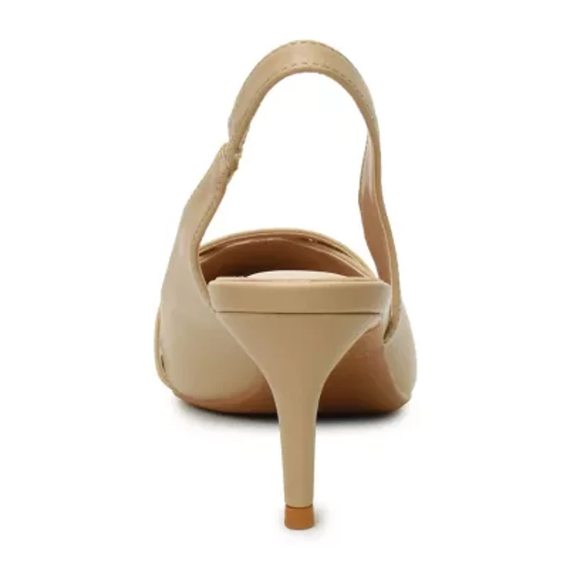 Nicole Miller Sorano Womens Pointed Closed Toe Kitten Heel Pumps