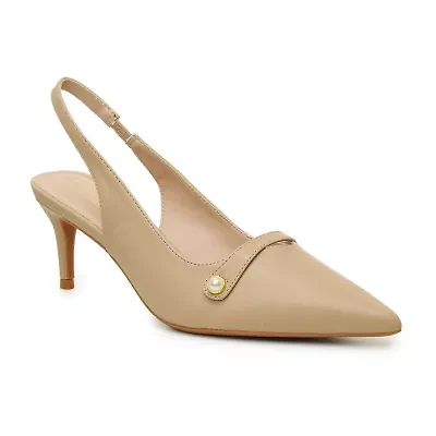 Nicole Miller Sorano Womens Pointed Closed Toe Kitten Heel Pumps