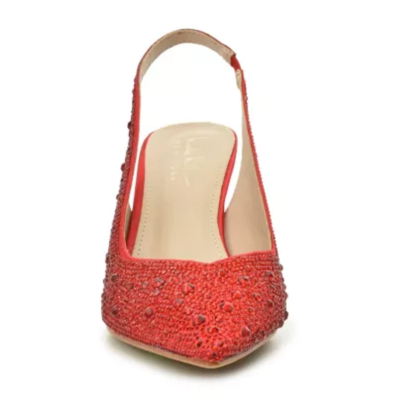 Nicole Miller Scoutie Womens Pointed Closed Toe Kitten Heel Pumps