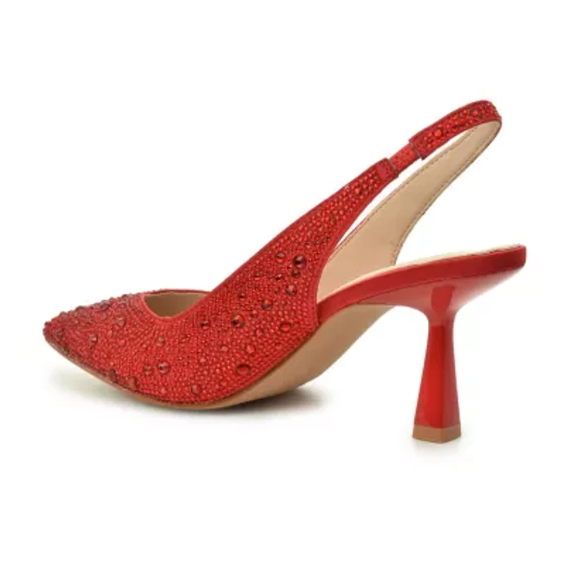 Nicole Miller Scoutie Womens Pointed Closed Toe Kitten Heel Pumps