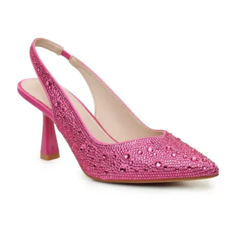 Nicole Miller Scoutie Womens Pointed Closed Toe Kitten Heel Pumps