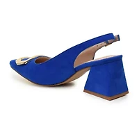 Nicole Miller Melrose Womens Pointed Closed Toe Block Heel Pumps