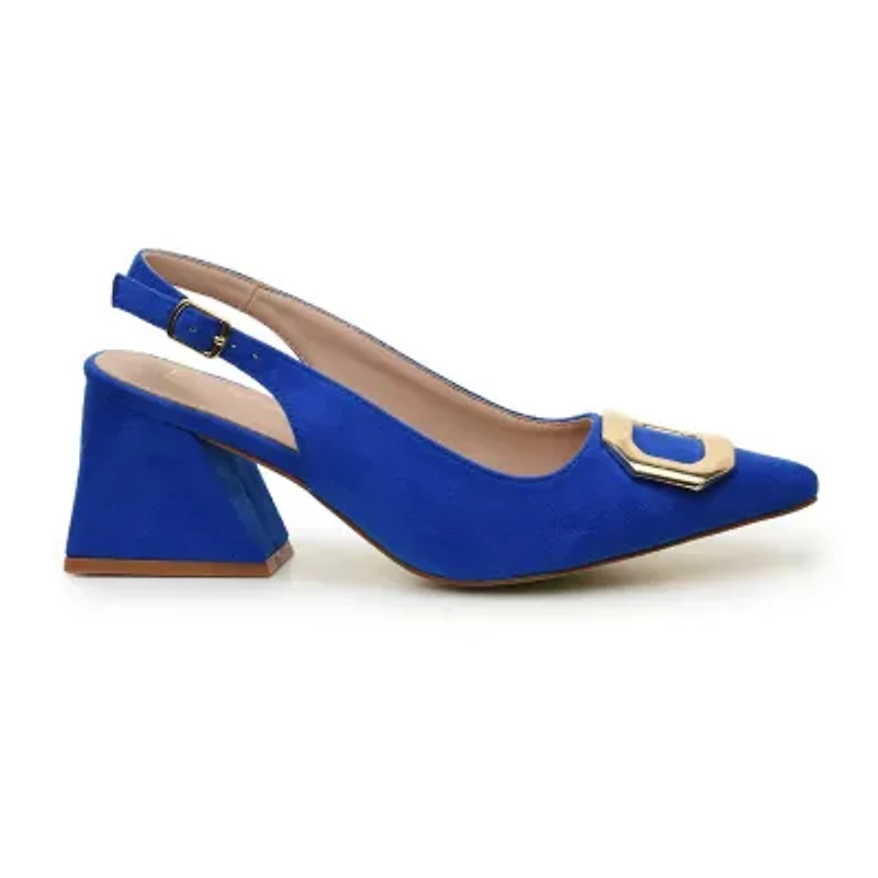 Nicole Miller Melrose Womens Pointed Closed Toe Block Heel Pumps