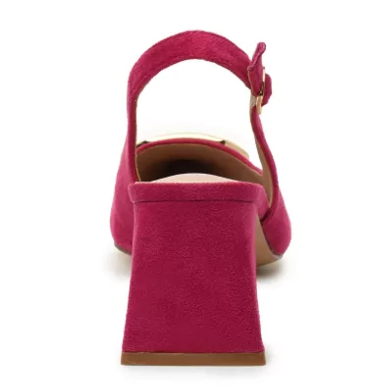 Nicole Miller Melrose Womens Pointed Closed Toe Block Heel Pumps