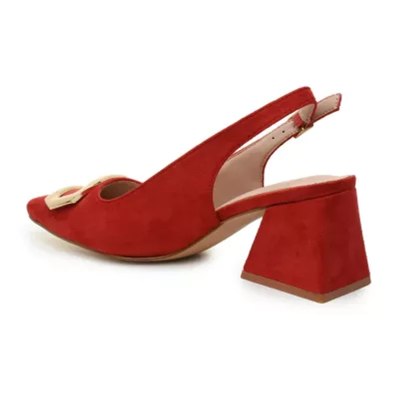 Nicole Miller Melrose Womens Pointed Closed Toe Block Heel Pumps