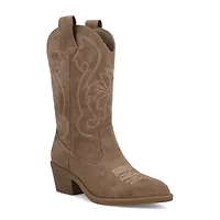 Mia Girl Womens Faylinn Stacked Heel Cowboy Boots