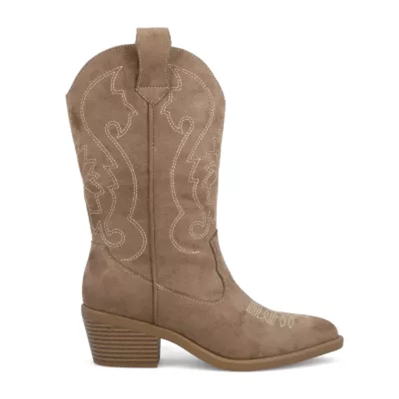 Mia Girl Womens Faylinn Stacked Heel Cowboy Boots