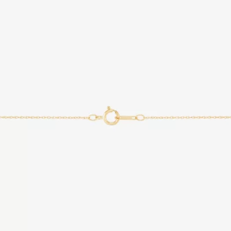 Womens White Cultured Freshwater Pearl 10K Gold 18 Inch Pendant Necklace