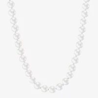 Womens White Sterling Silver 18 Inch Strand Necklace