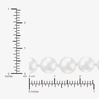 Womens White Sterling Silver 18 Inch Strand Necklace