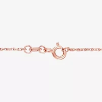 Womens Lab Created Red Ruby 14K Rose Gold Over Silver 18 Inch Pendant Necklace