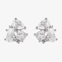 Lab Created White Sapphire Sterling Silver 10.5mm Stud Earrings