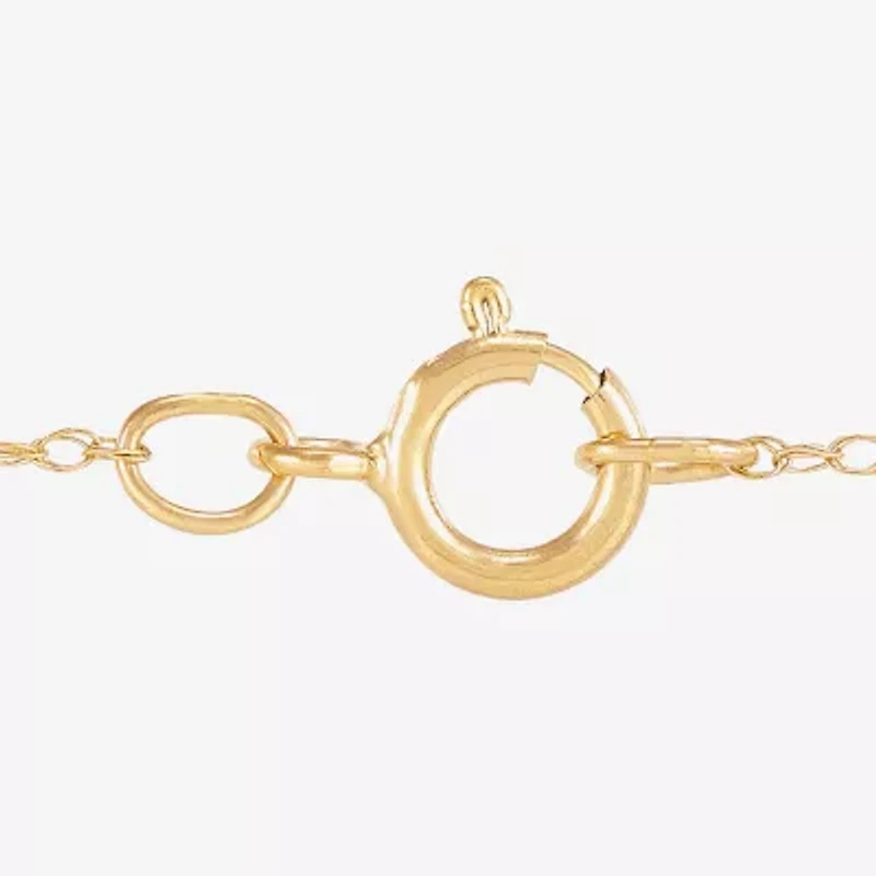 Womens Diamond Accent Genuine Orange Citrine 10K Gold 18 Inch Pendant Necklace