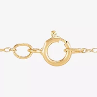 Womens Diamond Accent Genuine Orange Citrine 10K Gold 18 Inch Pendant Necklace