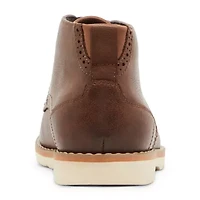 Steve Madden Mens Baxter Flat Heel Lace Up Boots