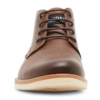 Steve Madden Mens Baxter Flat Heel Lace Up Boots