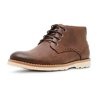 Steve Madden Mens Baxter Flat Heel Lace Up Boots