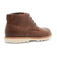 Steve Madden Mens Baxter Flat Heel Lace Up Boots