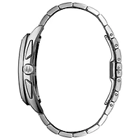Bulova Curv Mens Silver Tone Stainless Steel Bracelet Watch 96a186