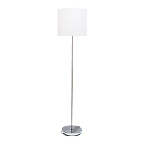 Brushed Nickel Drum Shade Floor Lamp