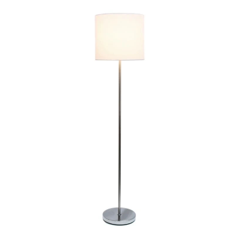 Brushed Nickel Drum Shade Floor Lamp