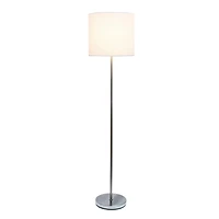 Brushed Nickel Drum Shade Floor Lamp