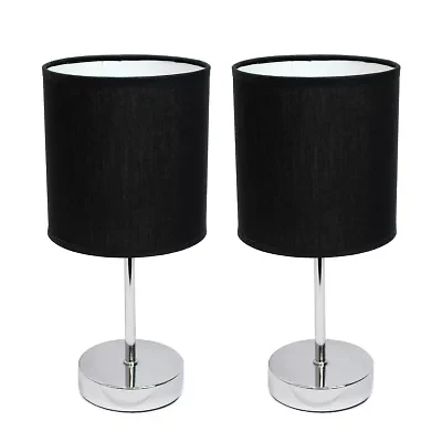 Simple Designs Mini Basic 2 pc Table Lamp Set