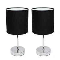 Simple Designs Mini Basic 2 pc Table Lamp Set