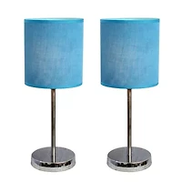 Simple Designs Mini Basic 2 pc Table Lamp Set