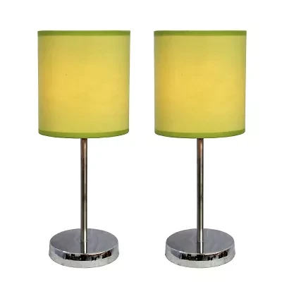 Simple Designs Mini Basic 2 pc Table Lamp Set